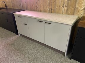 Keukenblok grijs/beige 186 cm