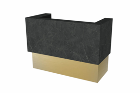 Balie Bienvenue 155 cm - zwart marmer / goud