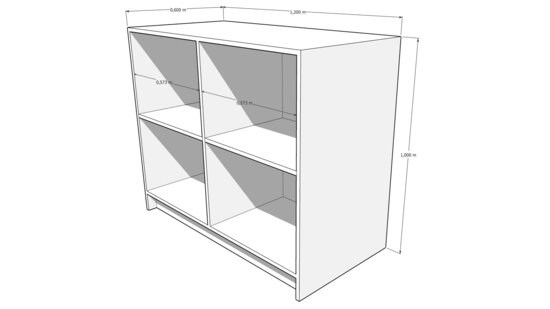 Toonbank REBEL 120 cm (zwart)