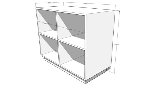 Toonbank SOLID 120 cm (zwart)