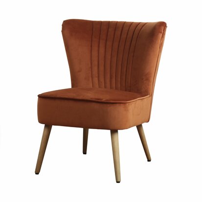 Fauteuil EVA - Stof Velours Roest