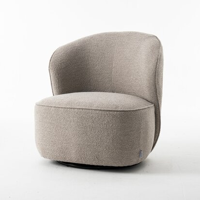 Draaifauteuil - teddy stof (3 kleuren) 