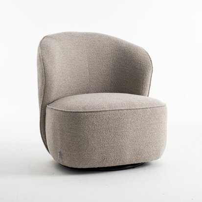 Draaifauteuil - teddy stof (3 kleuren) 