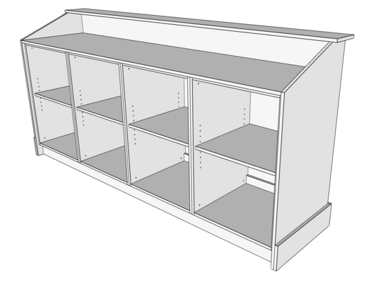 Toonbank BARR 250 cm