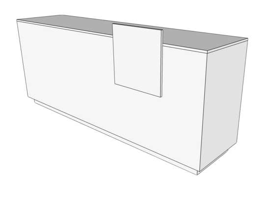 Toonbank SOLID 250 cm + front