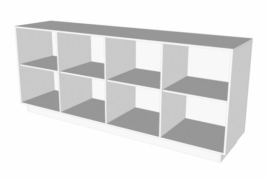 Toonbank SOLID 240 cm - wit