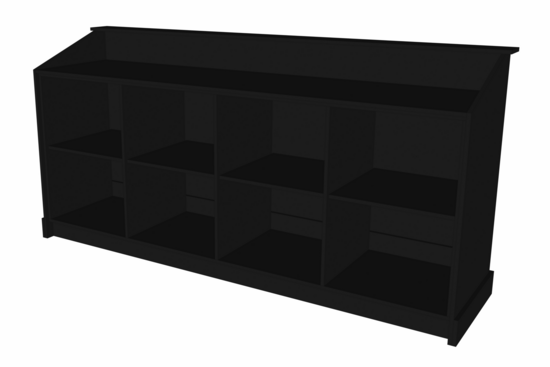 Toonbank BARR 250 cm - zwart