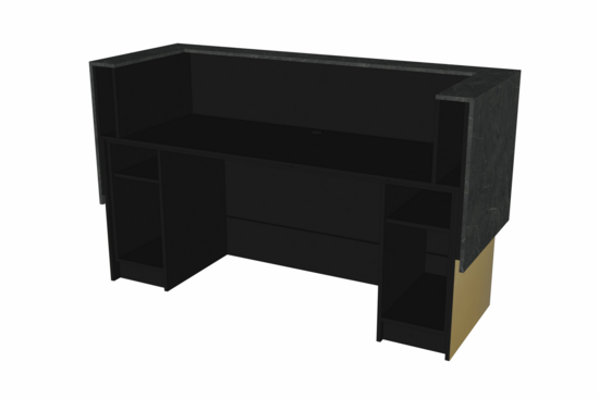 Balie Bienvenue 185 cm - Zwart Marmer / Goud