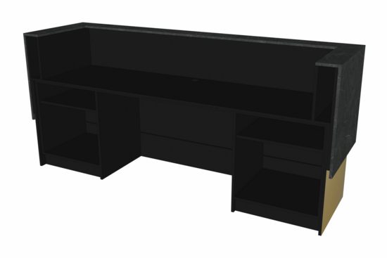 Balie Bienvenue 245 cm - Zwart Marmer / Goud