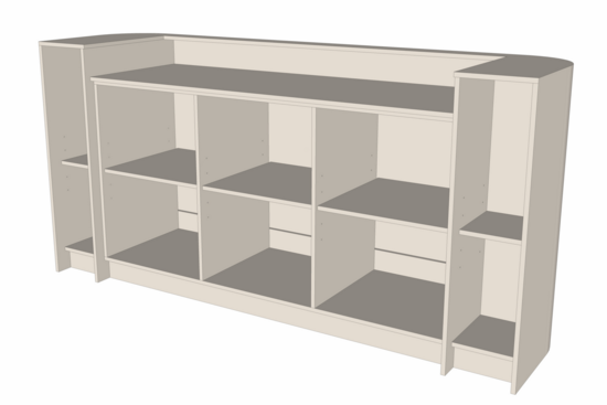 Toonbank Organic 240 cm - naturel