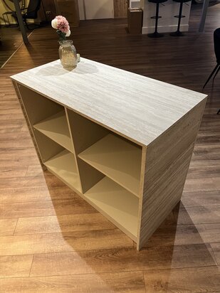 Toonbank BLOX 120 cm beige travertin (nieuw)