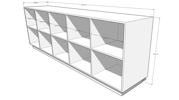 Toonbank SOLID 300 cm (hoogglans)