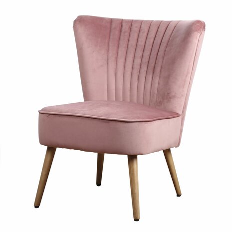 Fauteuil EVA - Stof Velours Rose