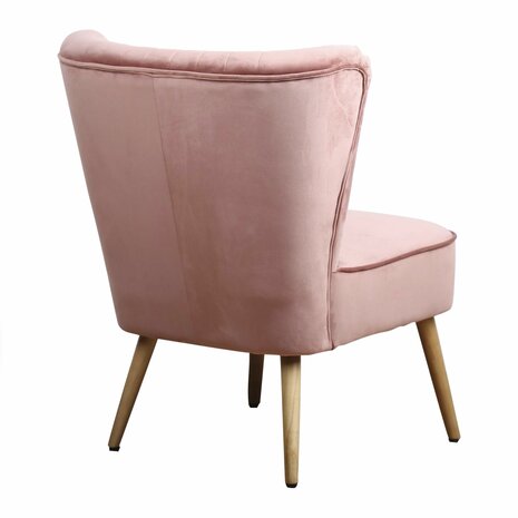 Fauteuil EVA - Stof Velours Rose