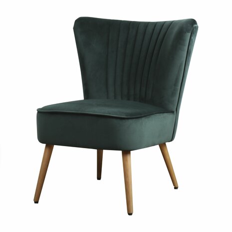 Fauteuil EVA - Stof Velours Groen