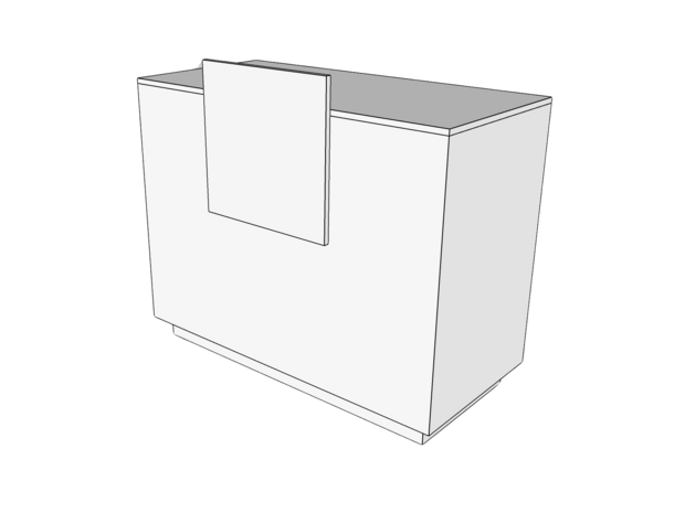 Toonbank SOLID 125 cm + front