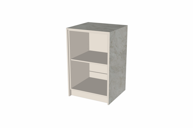 Toonbank Minibloc 65 cm - Beige Marmer