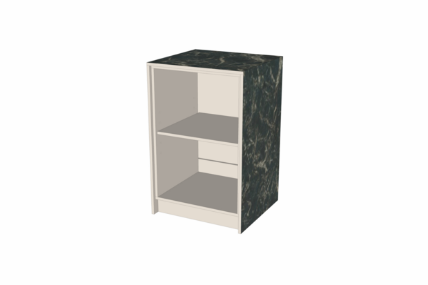 Toonbank Minibloc 65 cm - Levanto Marmer