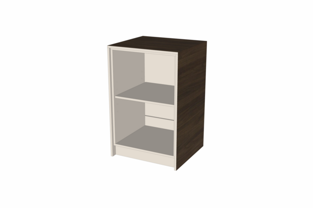 Toonbank Minibloc 65 cm - Japandi Walnoot