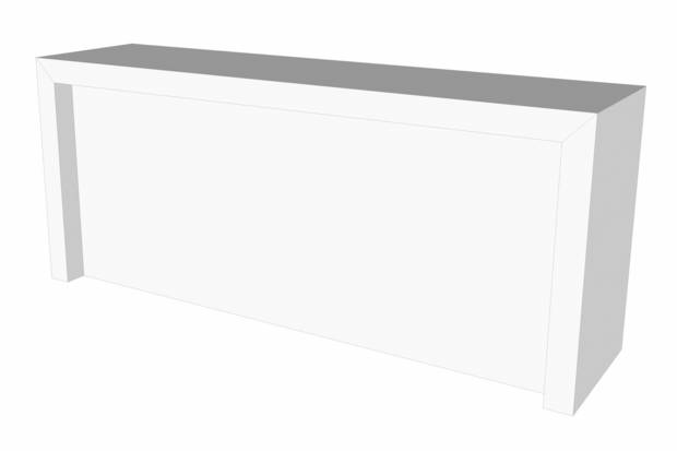 Toonbank Rebelor 240 cm - wit