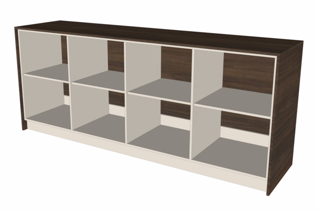 Toonbank Noce 240 cm - Japandi Walnoot