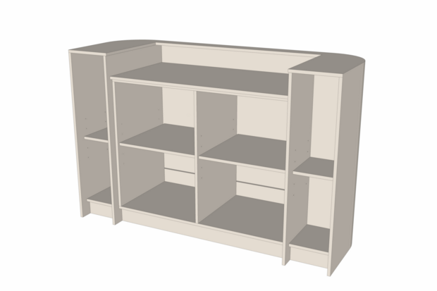 Toonbank Organic 180 cm - naturel