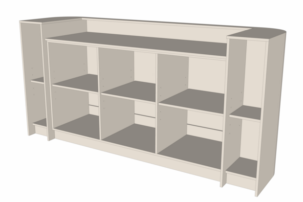 Toonbank Organic 240 cm - naturel
