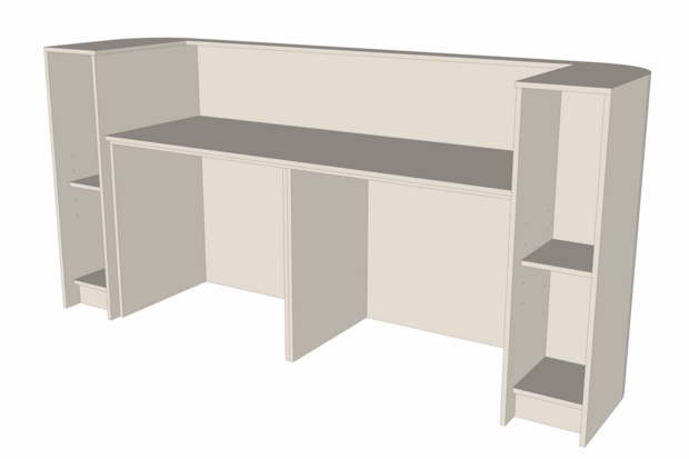 Toonbank Organic 240 cm - naturel