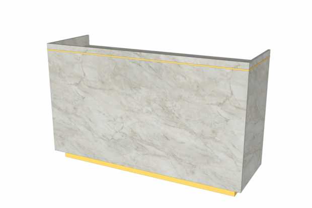 Toonbank Marmo 180 cm - marmer met goud