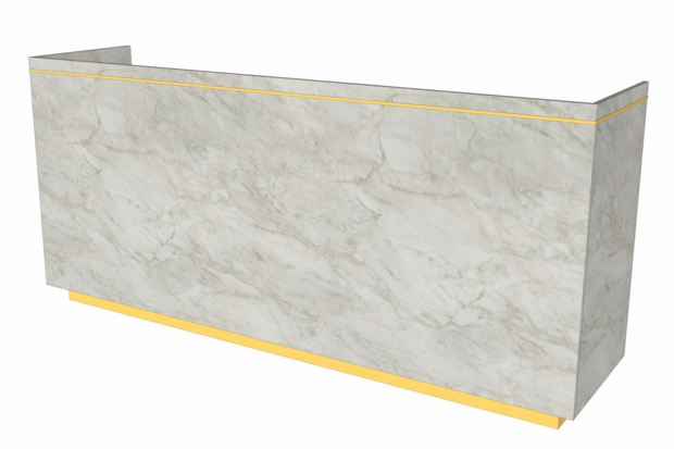Toonbank Marmo 240 cm - marmer met goud
