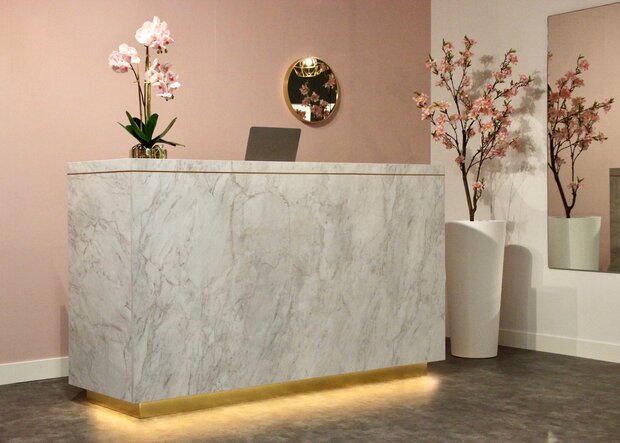 Toonbank Marmo 120 cm - marmer met goud