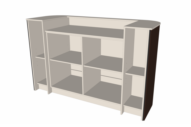 Toonbank Akusto 180 cm - walnoot