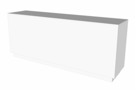 Toonbank SOLID 240 cm - wit