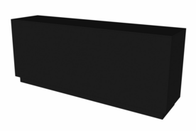 Toonbank SOLID 240 cm - zwart