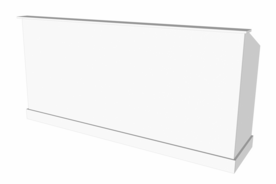 Toonbank BARR 250 cm - wit