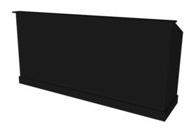 Toonbank BARR 250 cm - zwart