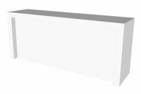 Toonbank Rebelor 240 cm - wit