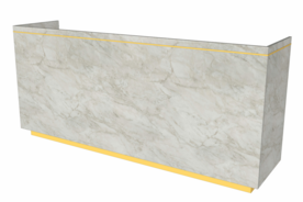 Toonbank Marmo 240 cm - marmer met goud
